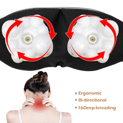 Elektrische U-vormige Shiatsu Nek- en Schoudermassageapparaat Infrarood