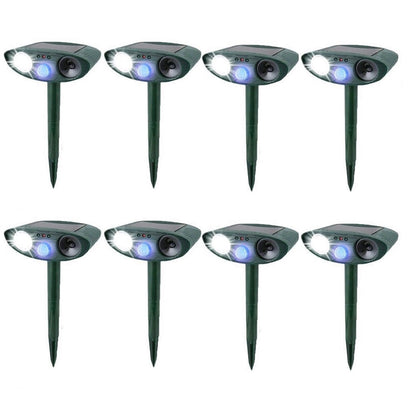 Ultrasonic Armadillo Repeller – Solar Powered and With Flashing Light – Get Rid of Armadillos