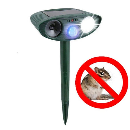 Ultrasonic Chipmunk Repeller – Solar Powered and Flashing Light – Get Rid of Chipmunks