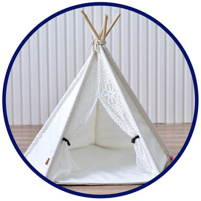 Designer wit huisdier teepee