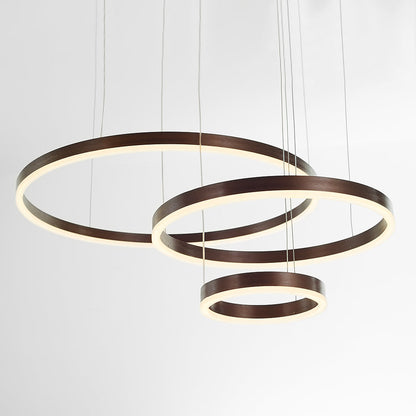 Moderne hanglamp Tir-Circle zwart/goud/koffie metaal