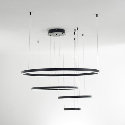 Moderne hanglamp Tir-Circle zwart/goud/koffie metaal
