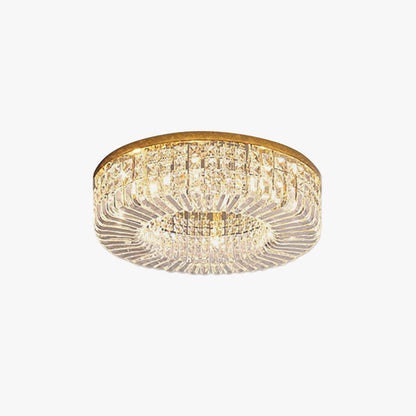 Luxe kristallen plafondlamp met metalen/kristallen afwerking