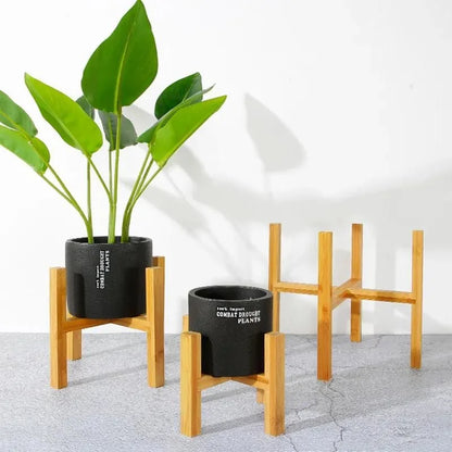 Houten plantenpot trays
