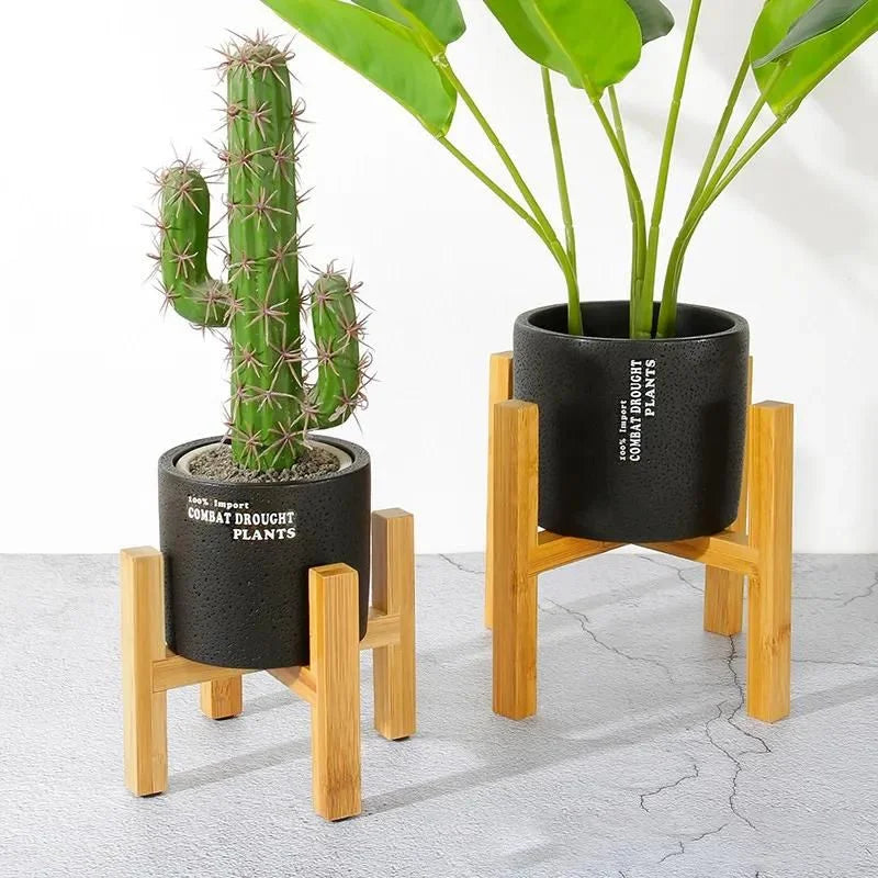 Houten plantenpot trays