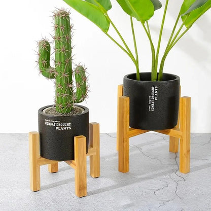 Houten plantenpot trays