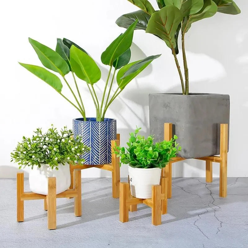 Houten plantenpot trays