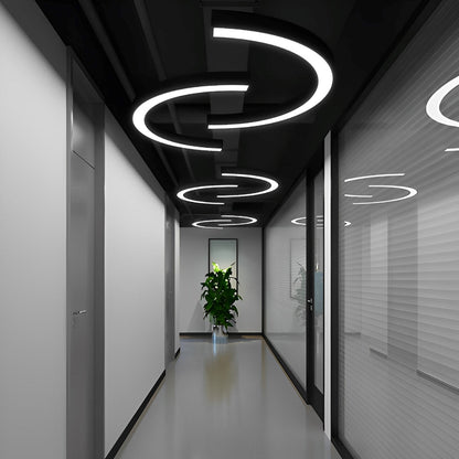 Acryl doe-het-zelf halve cirkel LED industriële metalen kroonluchter interieur hanglamp
