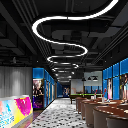 Acryl doe-het-zelf halve cirkel LED industriële metalen kroonluchter interieur hanglamp