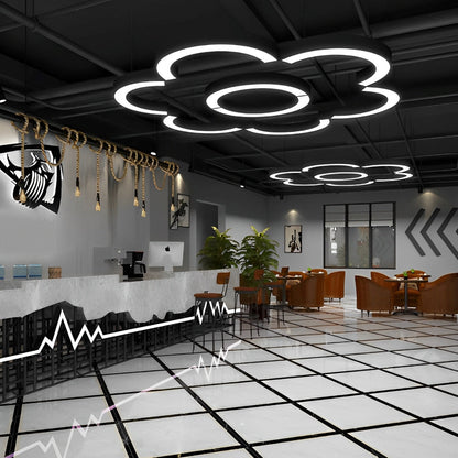 Acryl doe-het-zelf halve cirkel LED industriële metalen kroonluchter interieur hanglamp