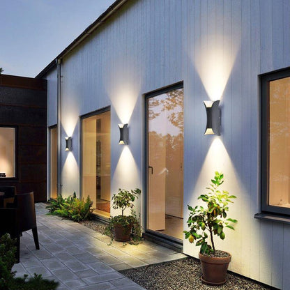 Gebogen LED Op- en Neer Verlichting Waterdicht Aangedreven Buiten LED Licht