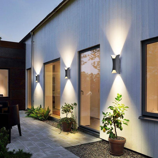 Gebogen LED Op- en Neer Verlichting Waterdicht Aangedreven Buiten LED Licht