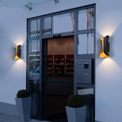 Gebogen LED Op- en Neer Verlichting Waterdicht Aangedreven Buiten LED Licht