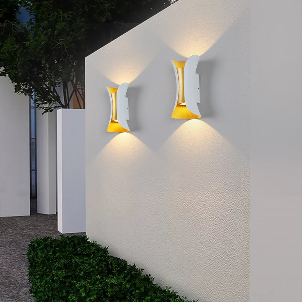 Gebogen LED Op- en Neer Verlichting Waterdicht Aangedreven Buiten LED Licht
