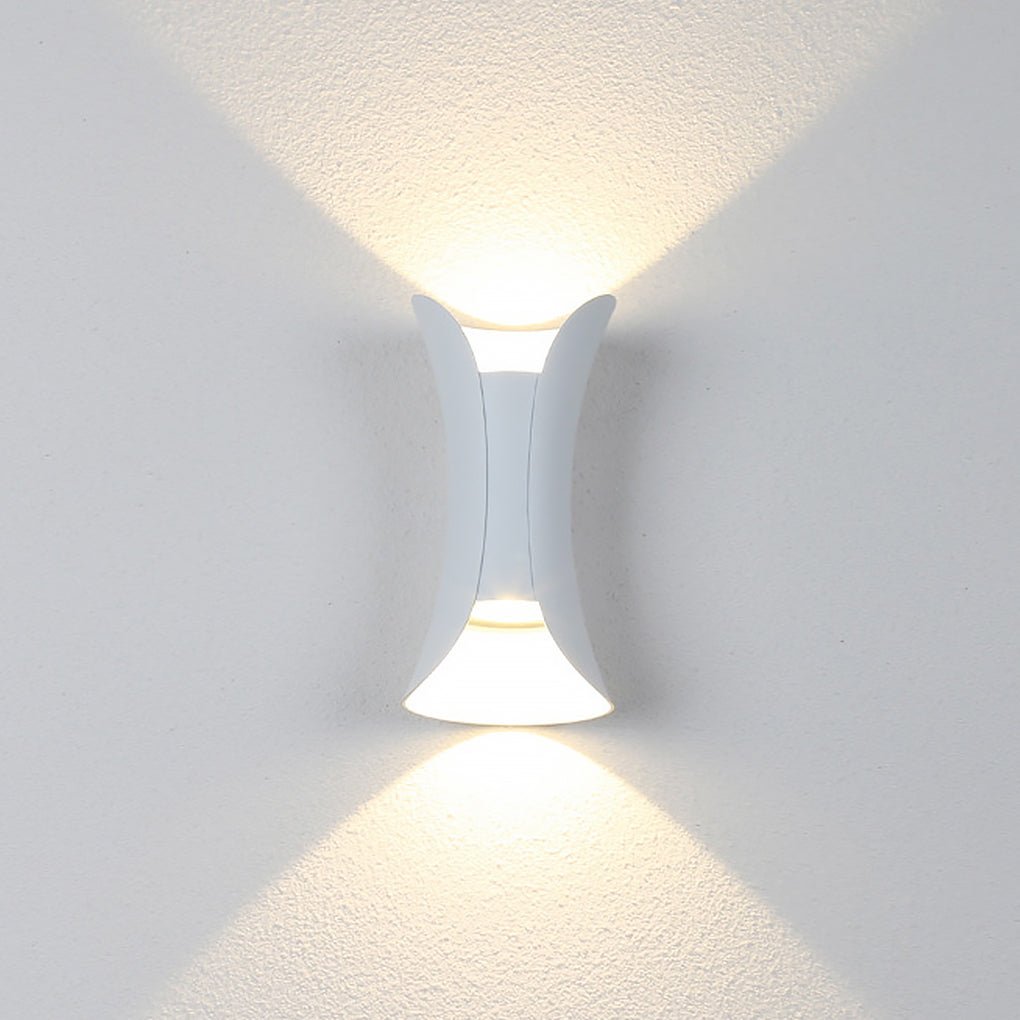 Gebogen LED Op- en Neer Verlichting Waterdicht Aangedreven Buiten LED Licht