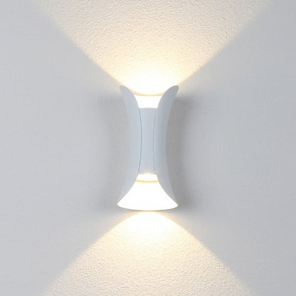 Gebogen LED Op- en Neer Verlichting Waterdicht Aangedreven Buiten LED Licht
