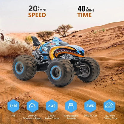 Rc Fernsteuerung Monster Truck Offroad 4x4 Shark Digger Rock Crawler Drift Auto