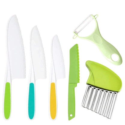 Children's Cooking Set with Toddler Knives - Safe Cutting Set for Mini Chefs