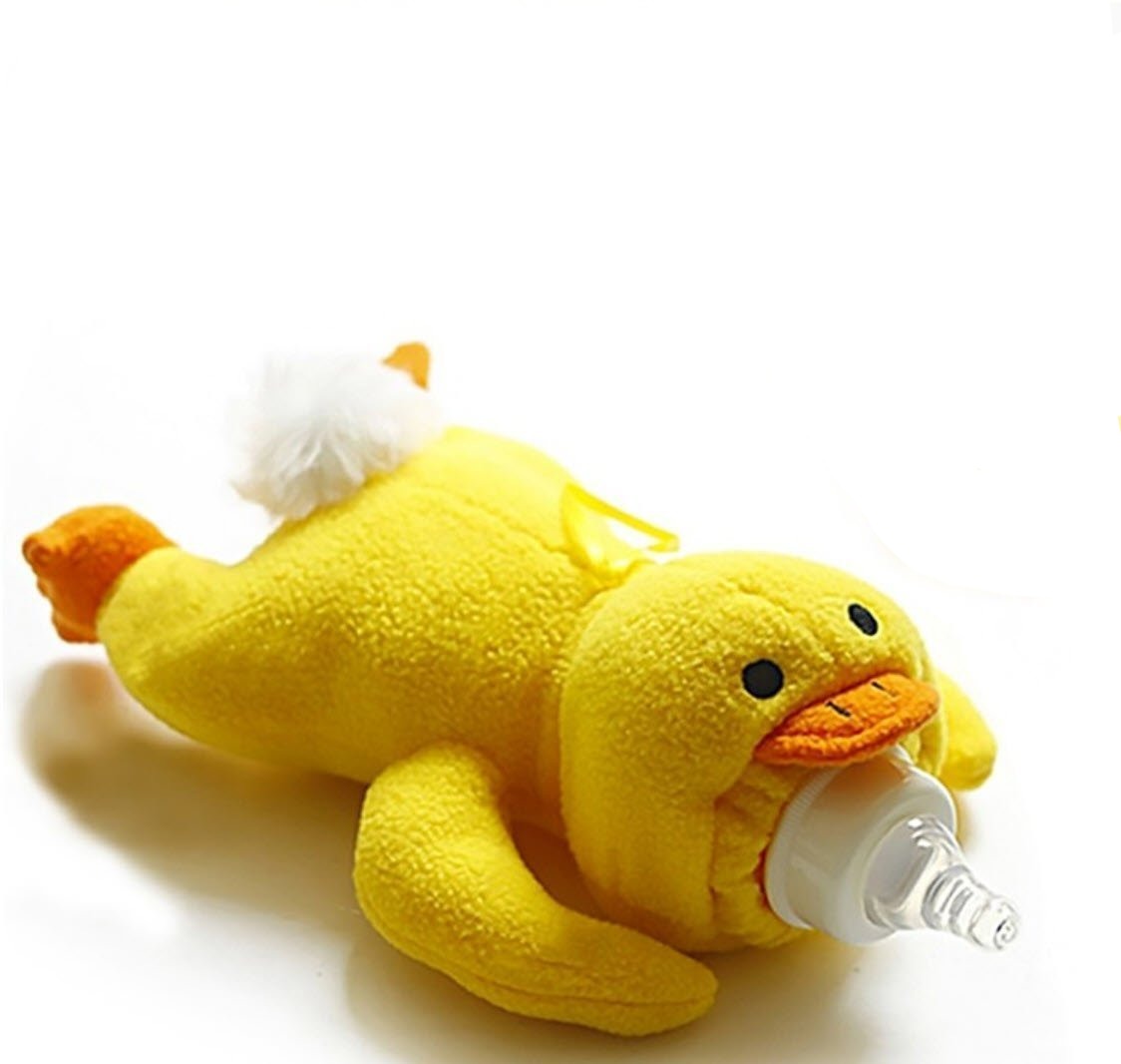 Schattig Dier 2-in-1 Flessenwarmer en Knuffelspeelgoed