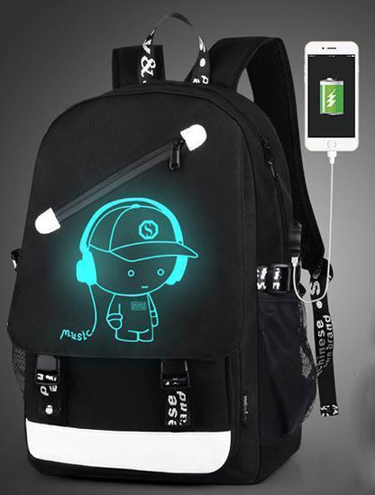 Jongens School Oplaadbare Rugzak Student Lumineuze Animatie Usb Oplaad Wisselverbinding