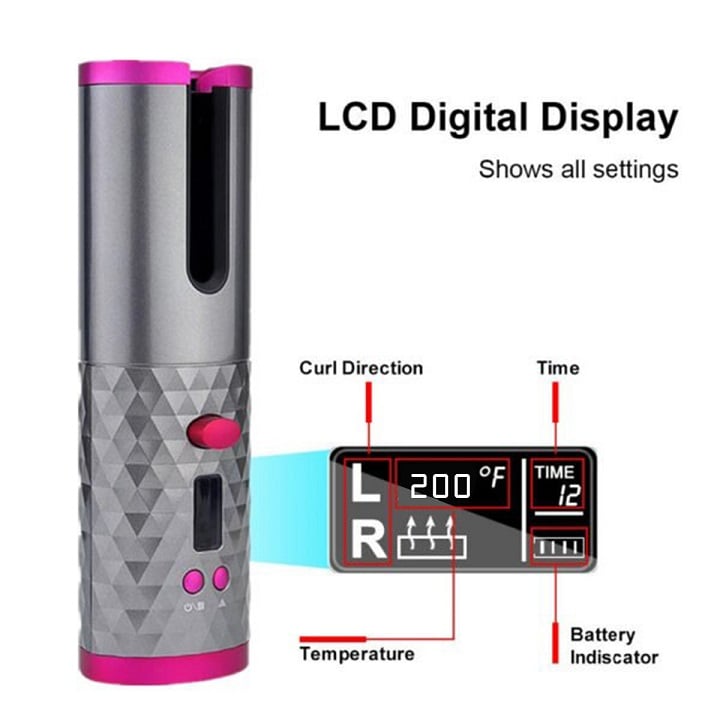 Easy Cordless Automatic Hair Curler for Women