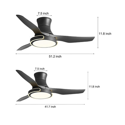 Plafondventilator met verlichting afstandsbediening omkeerbaar