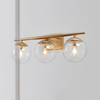 Minimalistische 3-licht gouden dimbare kaptafelverlichting