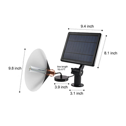 Waterproof Solar Classic Conical Shade LED Pendant Light Hanging Lights
