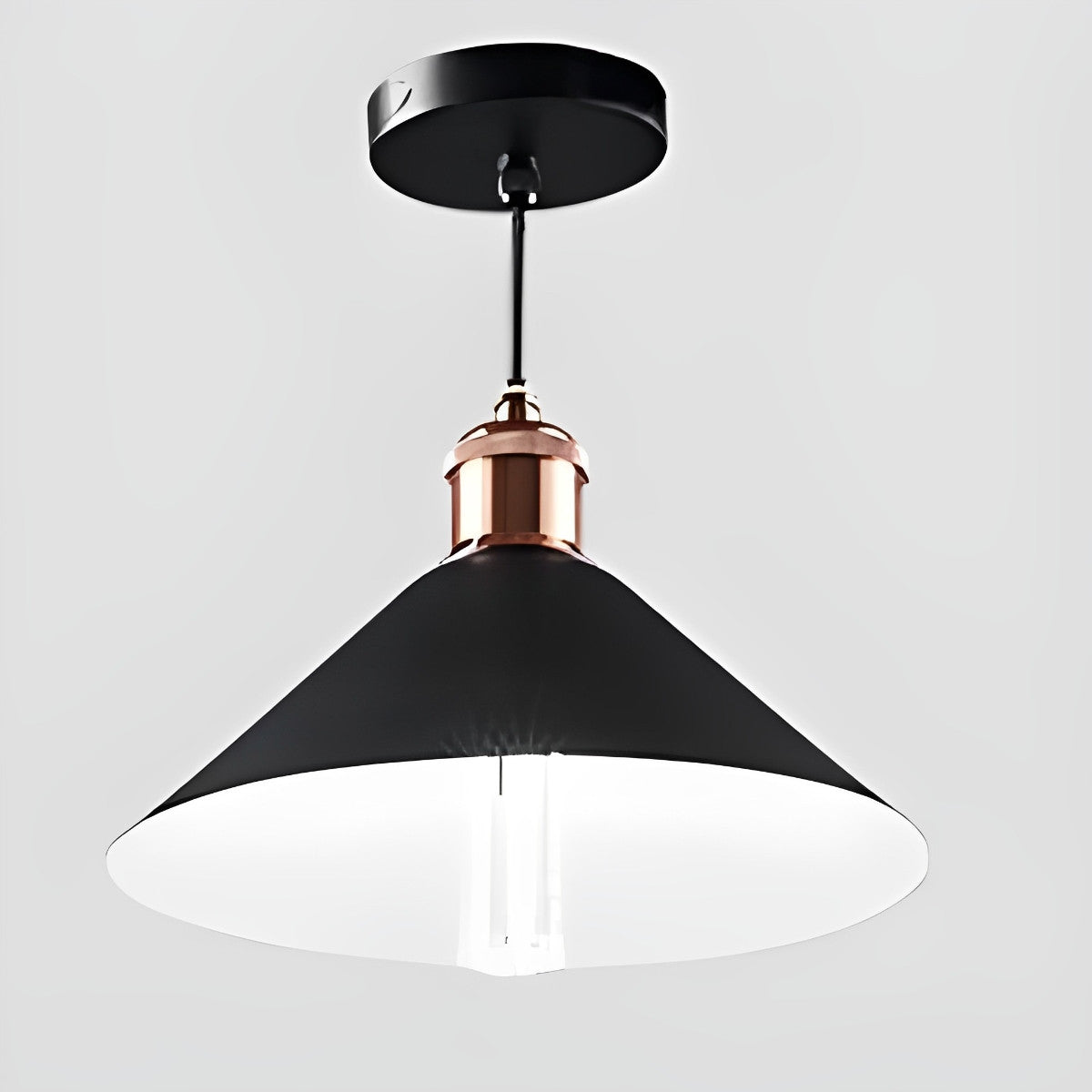 Waterproof Solar Classic Conical Shade LED Pendant Light Hanging Lights