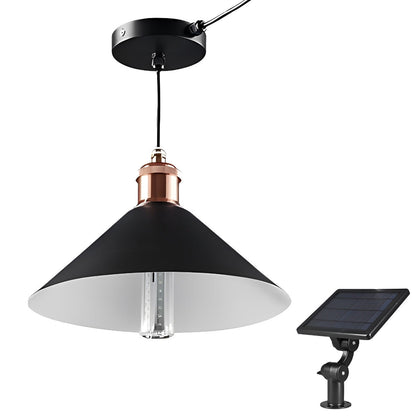 Waterproof Solar Classic Conical Shade LED Pendant Light Hanging Lights