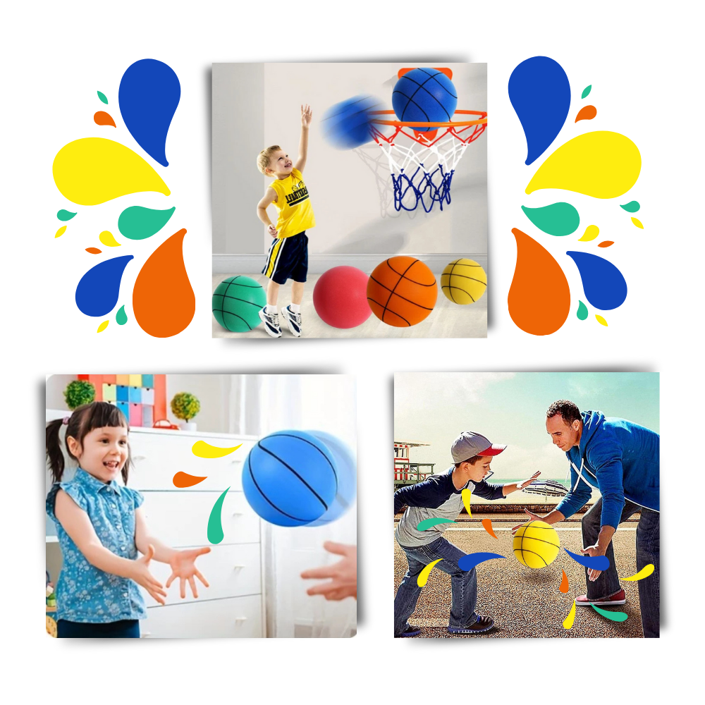 Farbiger Spaß leiser Basketball