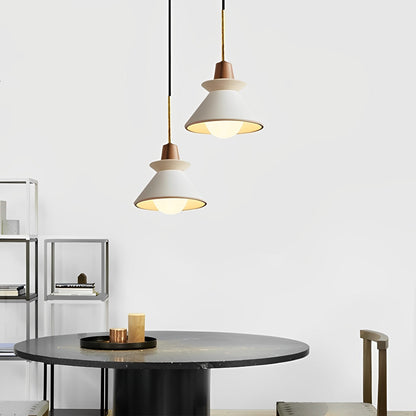 Creatieve Cement Hout Witte Kroonluchter Hanglamp