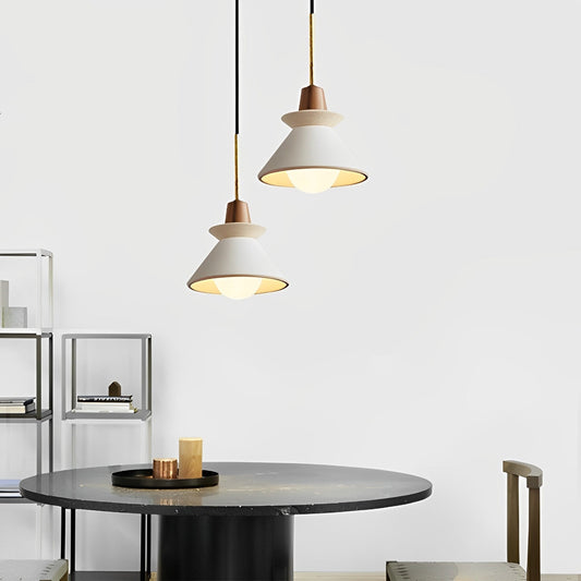 Creatieve Cement Hout Witte Kroonluchter Hanglamp