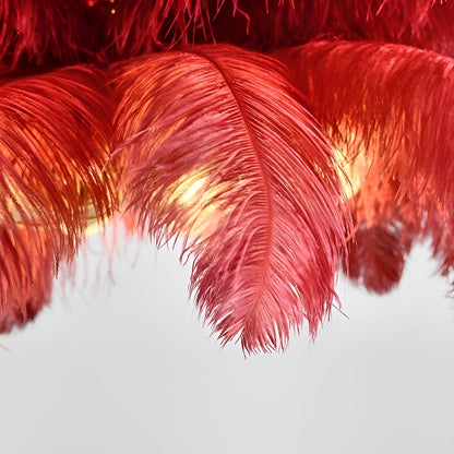 Creative Feathers koperen kroonluchter plafondlamp met vlakke montage