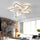 Creatieve bloemvormige drie stappen dimbare LED plafondventilatorlampen kroonluchter