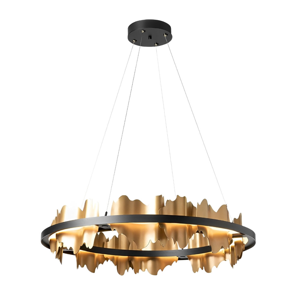 Creatief Iceberg Ontwerp Metalen Cirkelvormige Traploze Dim LED Licht Kroonluchter