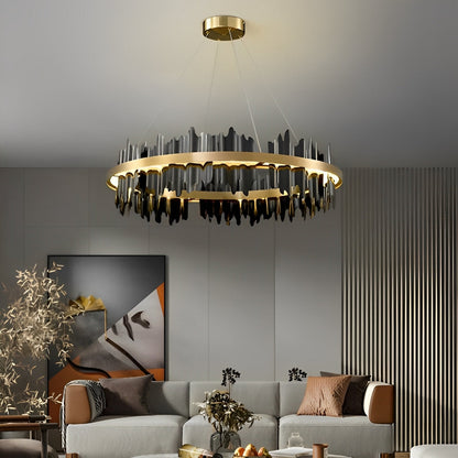Creatief Iceberg Ontwerp Metalen Cirkelvormige Traploze Dim LED Licht Kroonluchter