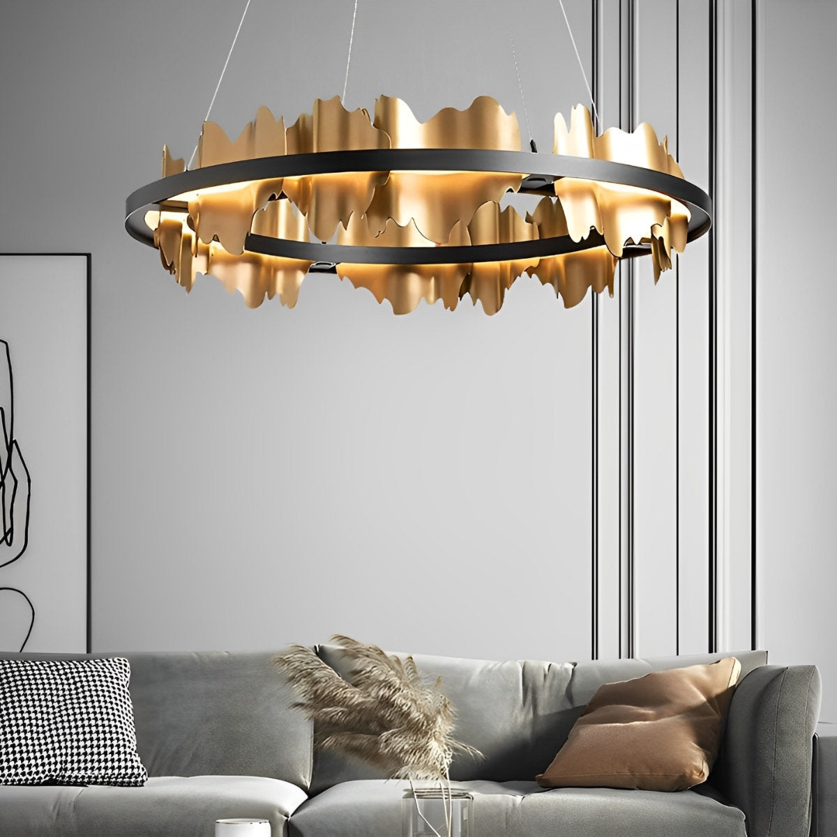 Creatief Iceberg Ontwerp Metalen Cirkelvormige Traploze Dim LED Licht Kroonluchter