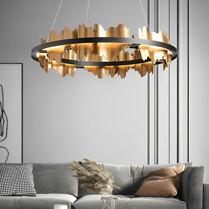 Creatief Iceberg Ontwerp Metalen Cirkelvormige Traploze Dim LED Licht Kroonluchter