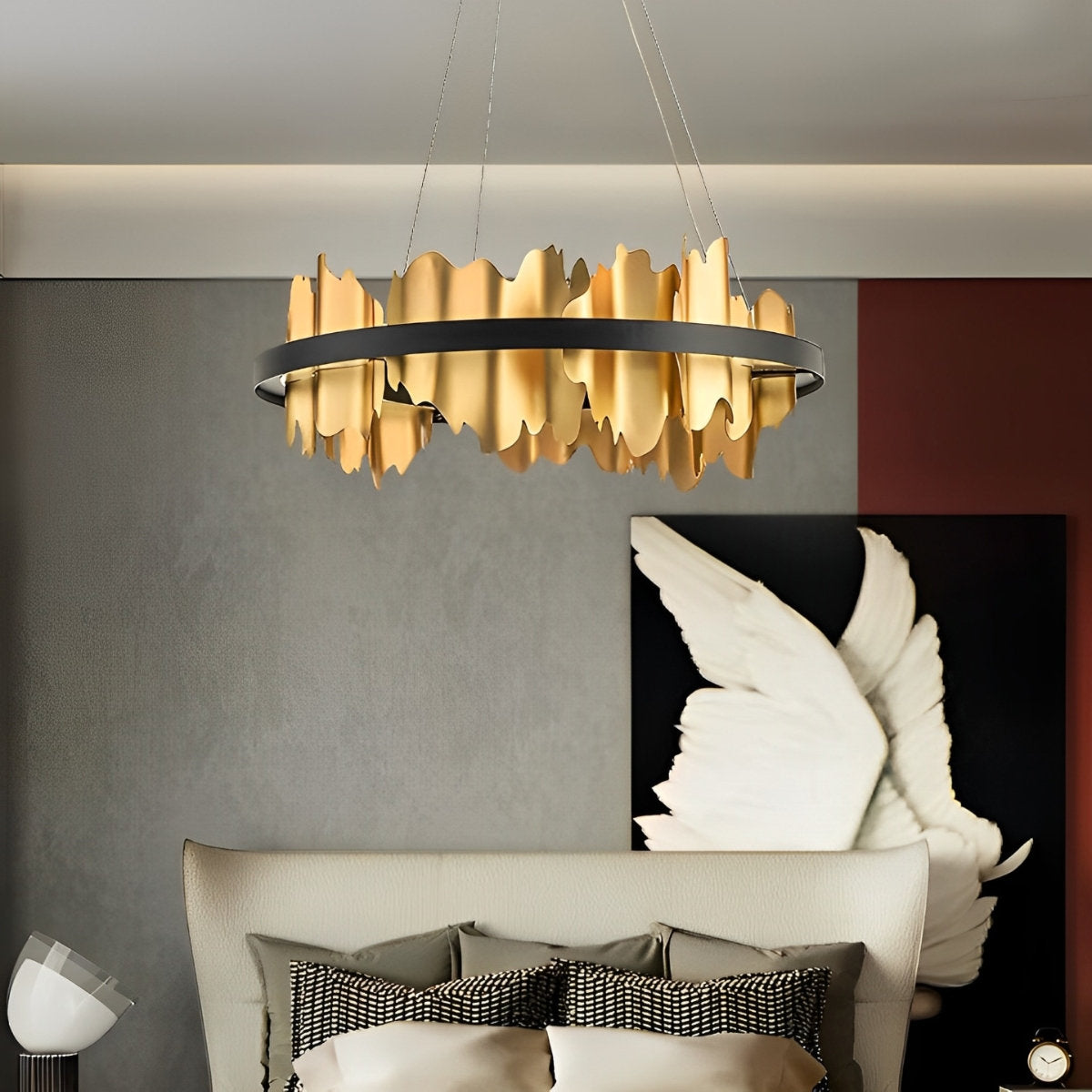 Creatief Iceberg Ontwerp Metalen Cirkelvormige Traploze Dim LED Licht Kroonluchter