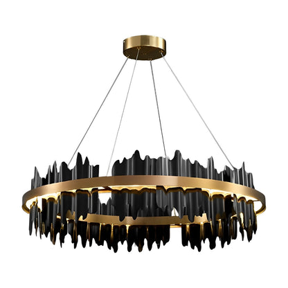 Creatief Iceberg Ontwerp Metalen Cirkelvormige Traploze Dim LED Licht Kroonluchter