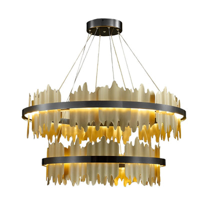 Creatief Iceberg Ontwerp Metalen Cirkelvormige Traploze Dim LED Licht Kroonluchter