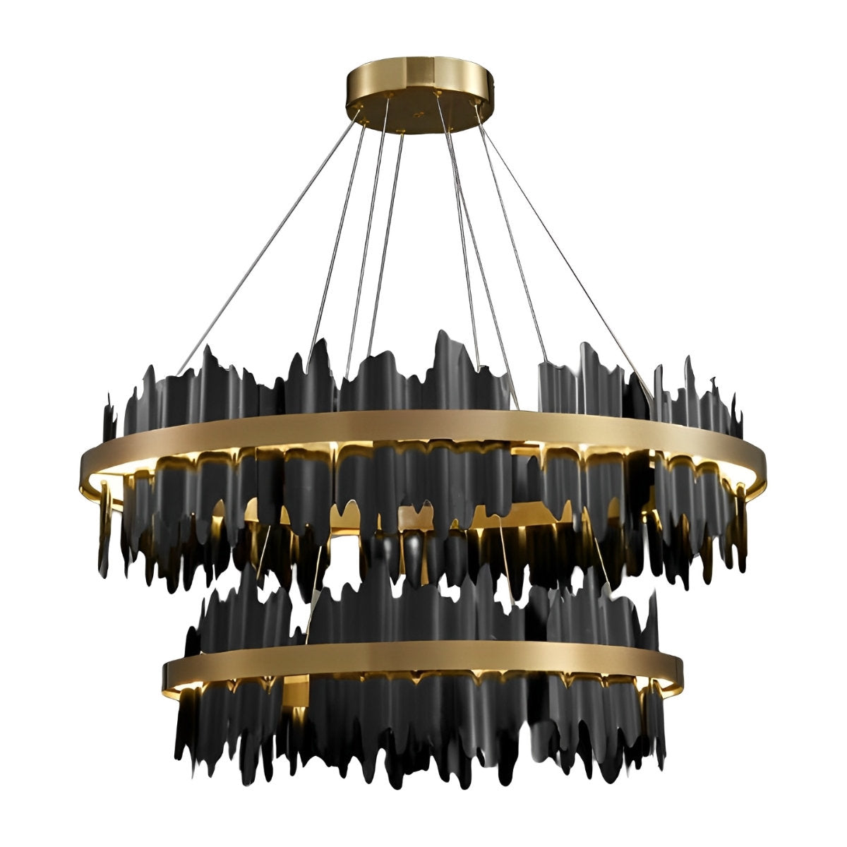 Creatief Iceberg Ontwerp Metalen Cirkelvormige Traploze Dim LED Licht Kroonluchter