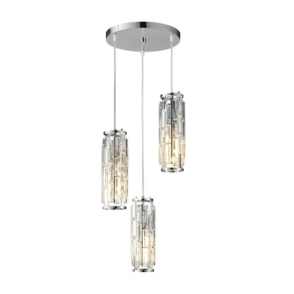 Creatieve ijzeren kristallen glazen industriële kroonluchter hanglampen plafondlamp