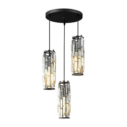 Creatieve ijzeren kristallen glazen industriële kroonluchter hanglampen plafondlamp
