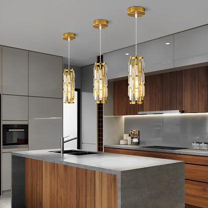 Creatieve ijzeren kristallen glazen industriële kroonluchter hanglampen plafondlamp
