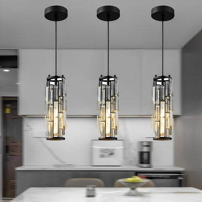 Creatieve ijzeren kristallen glazen industriële kroonluchter hanglampen plafondlamp