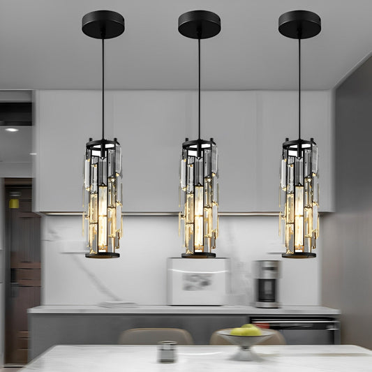 Creatieve ijzeren kristallen glazen industriële kroonluchter hanglampen plafondlamp