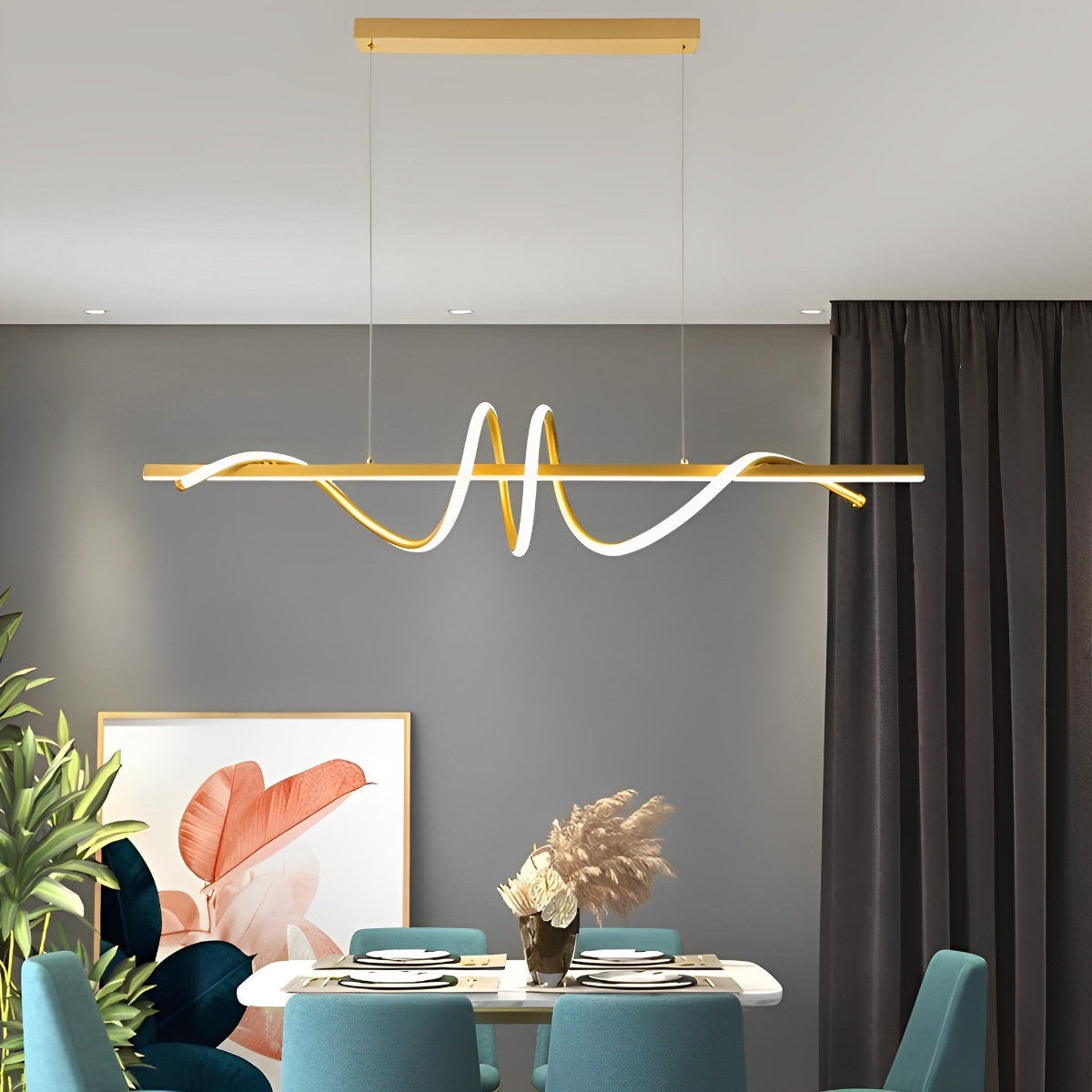 Creative Strip LED traploze dimbare keuken hanglamp decoratieve kroonluchter plafondlamp verlichting