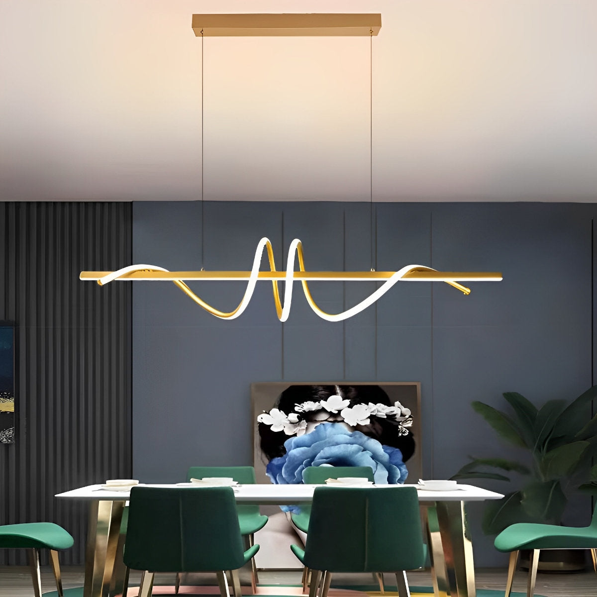 Creative Strip LED traploze dimbare keuken hanglamp decoratieve kroonluchter plafondlamp verlichting